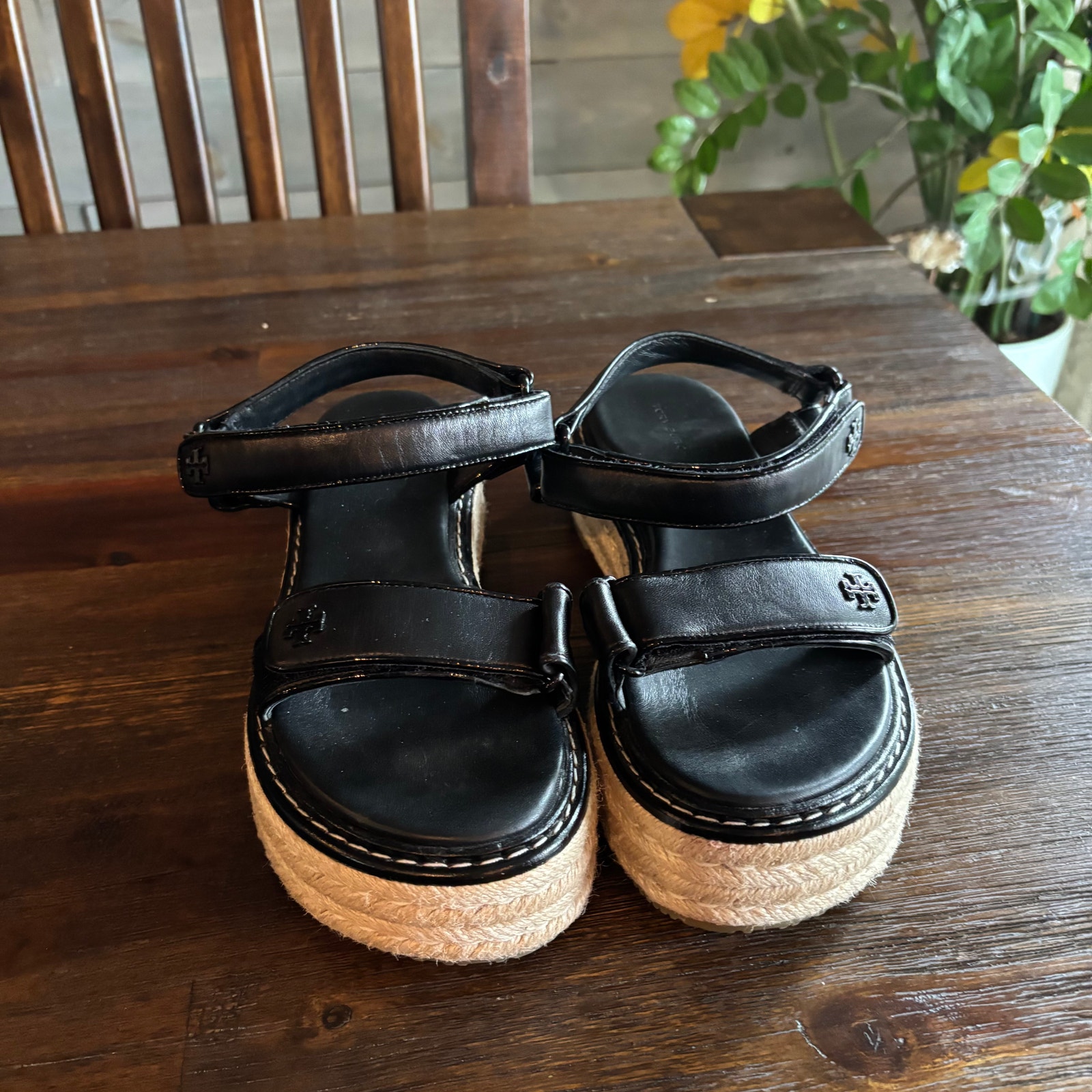 Tory Burch | Espadrille Sport Sandal Sheep Plume Nappa Perfect Black Size 7